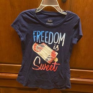 Justice Red, white and blue tshirt